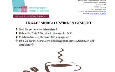 Engagement-Lots*innen für Aufbau eines Integrationscafé gesucht