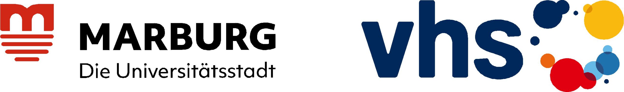 Logo der vhs Marburg und der Stadt Marburg