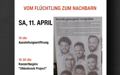 Herzliche Einladung zur Ausstellungseröffnung “Vom Flüchtling zum Nachbarn” am Sa, den 11.04. in Gladenbach